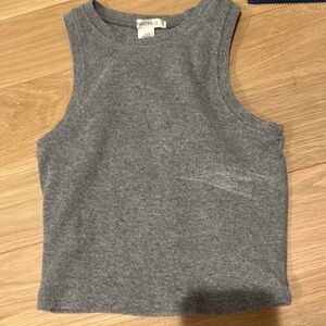 Casual Gray Sleeveless Top